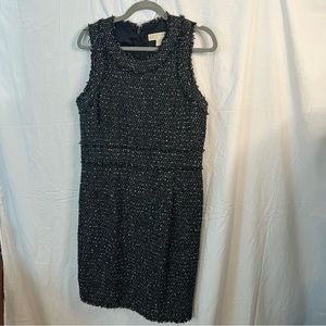 Michael Kors Black Textured Sheath Sz 12